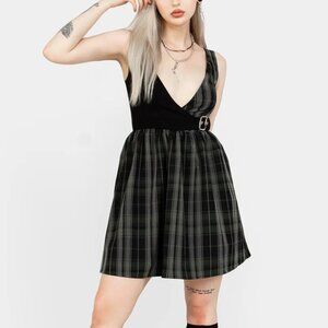 Checkmate Wrap Suspender Mini Dress